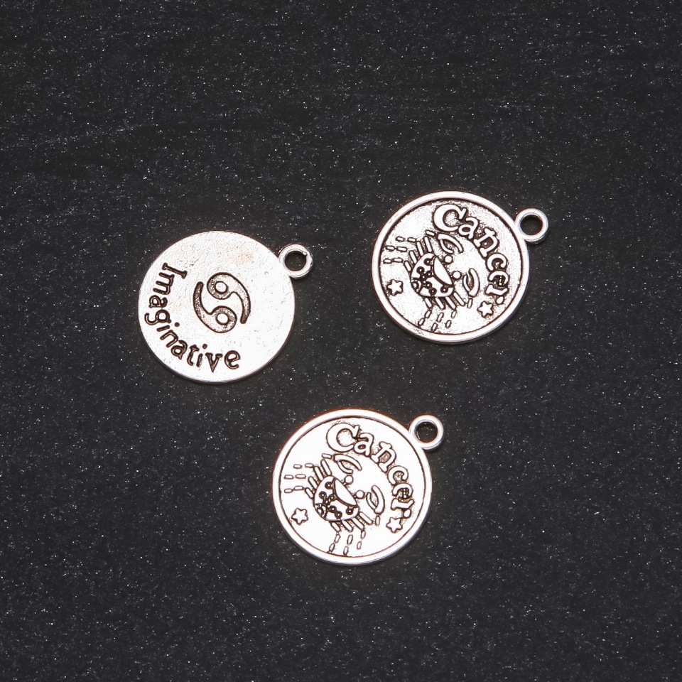 Pendant Zodiac Cancer, 17 mm diameter, packaging 20 g ± 15 pcs