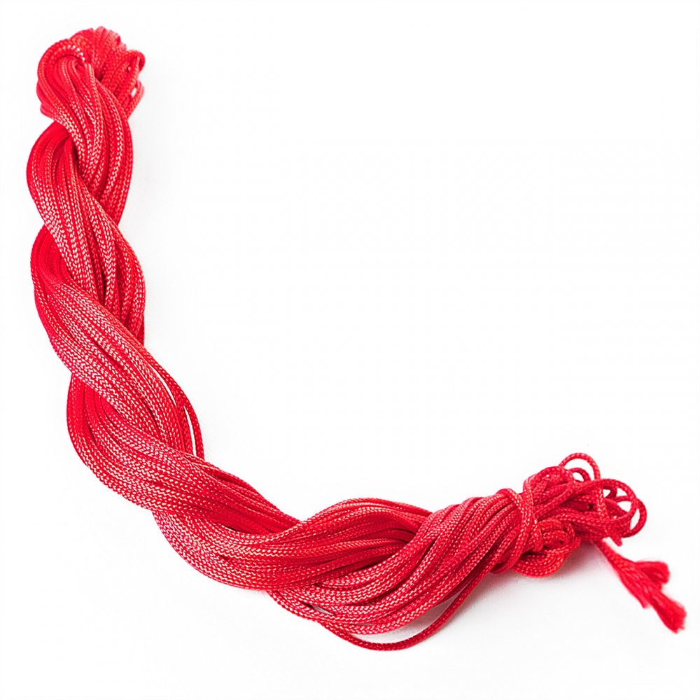 Thread (cord) for Shamballa, 13 meters, red, diameter 1.9 mm