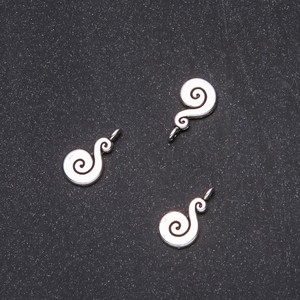 Swirl Pendant Findings 18x10mm, packaging 20g ±15 pcs