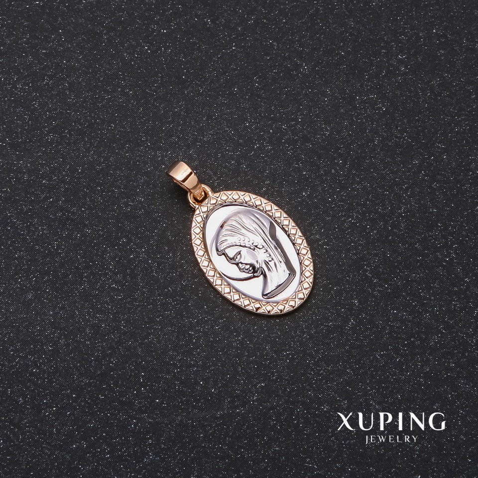 Pendant Xuping "Lik" 13x20x25 mm Rhodium, 18k Gold Plating