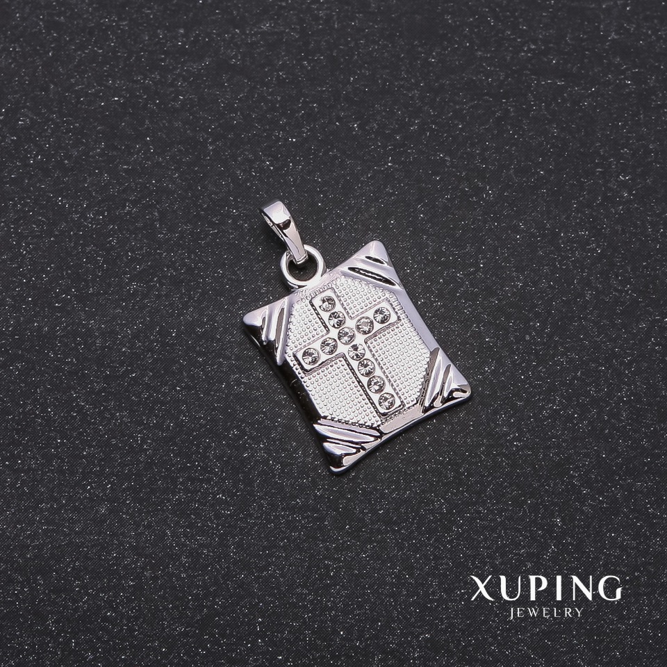 Xuping Cross Pendant 13x15x23mm Rhodium-plated