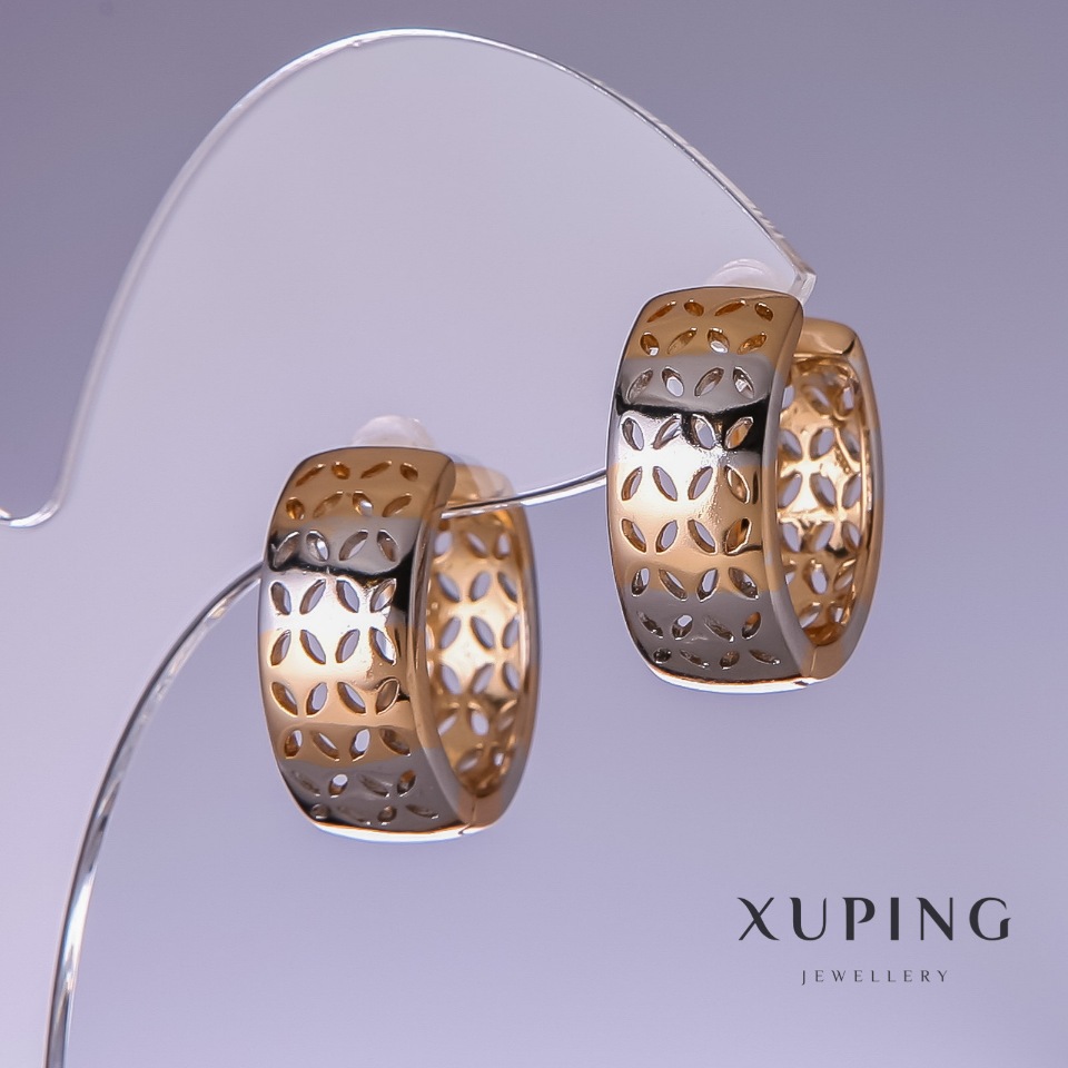 Xuping Earrings 19x8mm "18k gold plating, rhodium"