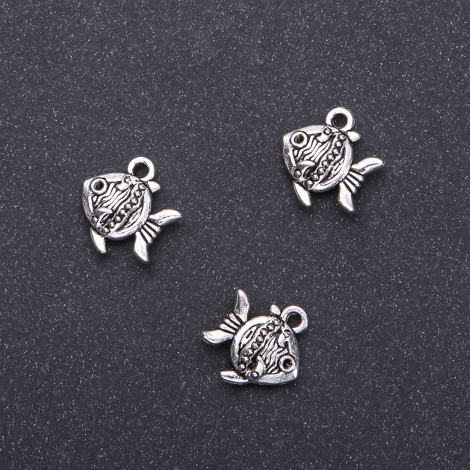 Pendant hardware 'Fish', diameter 14 mm, length 15 mm, packaging 20 g, 11 pcs. (+ -)