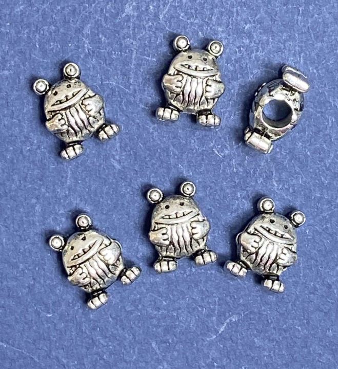 Bead Findings 'Frog' 10x14mm, hole diameter 5mm, packaging 20 g ± 8 pcs