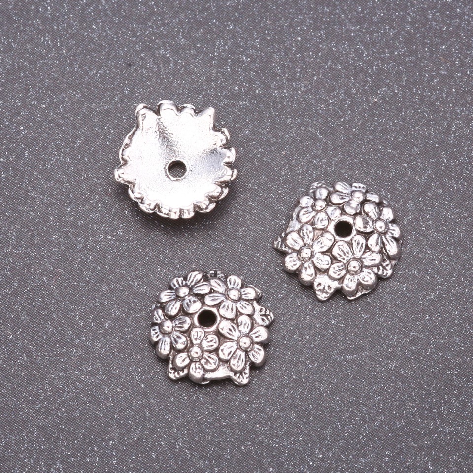 End cap fittings, diameter 11mm, inner diameter 1.5mm, finish 20ga, ±22 pcs