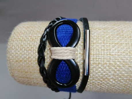 Children's Bracelet 'Infinity' blue on an adjustable cord