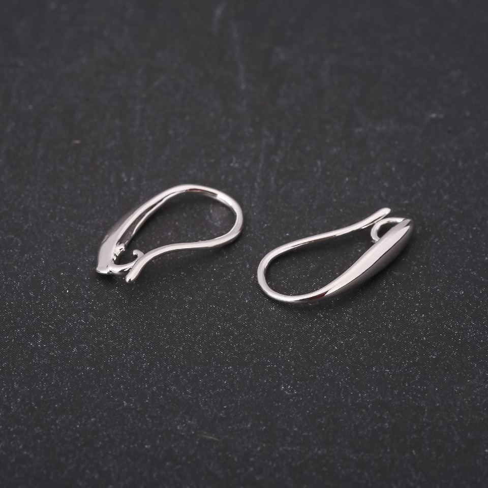Smooth silvery earring posts 16×1.5 mm price per pair