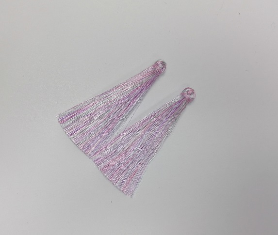 Crafting component: Brush 'Lilac Stripe', length 7 cm, diameter 7 mm, pair