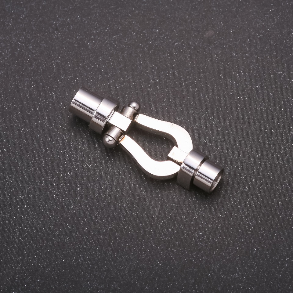 Magnetic jewelry clasp 38×13 mm, silver metal color