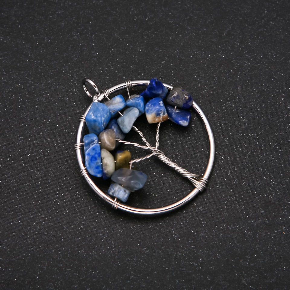 Pendant 'Tree of Happiness' Sodalite, 30mm diameter