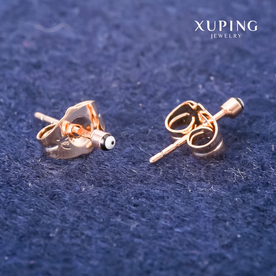 Xuping 'Eye' Stud Earrings 2mm Ball, 18K Gold Plating