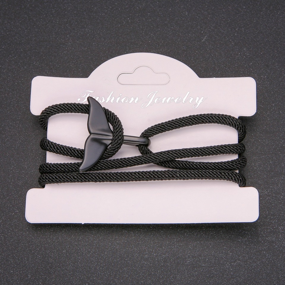 Men's Bracelet 'Whale Tail on a Cord'