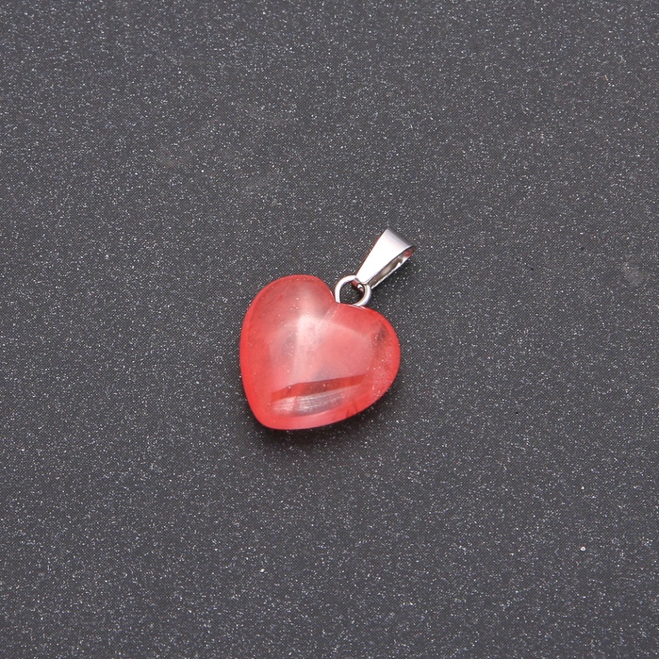 Heart Pendant with Tourmaline 14×14×23 mm (+/-)