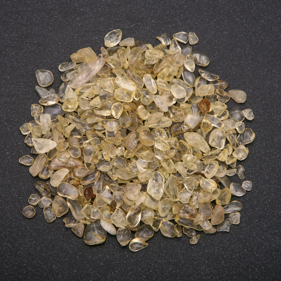 Citrine Stone Chips Without Holes 7 mm (+/-) Faceted - 100 g