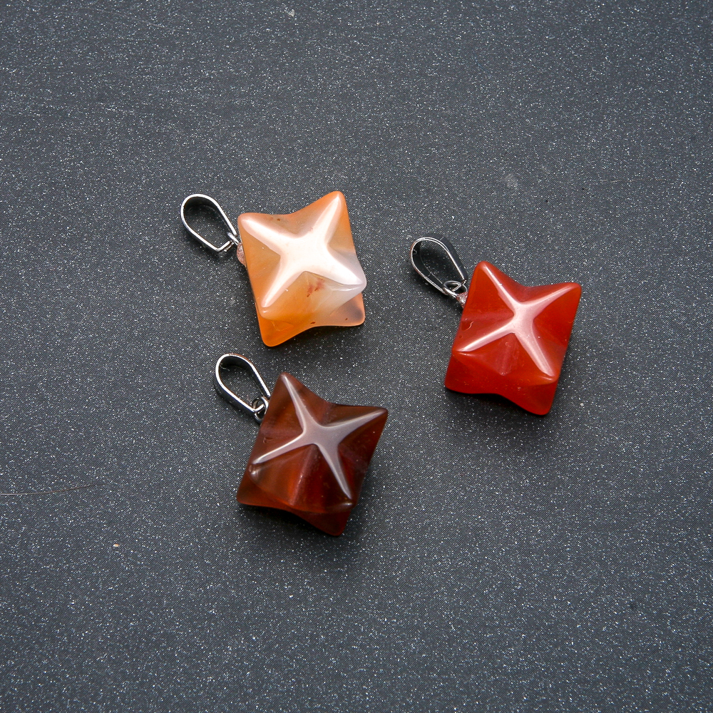 Merkaba Pendant Carnelian 10×10 mm