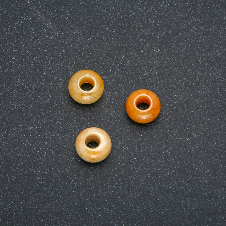 Pandora Bead with Citrine, Natural Stone 14x7mm, Hole Diameter 5.5mm+