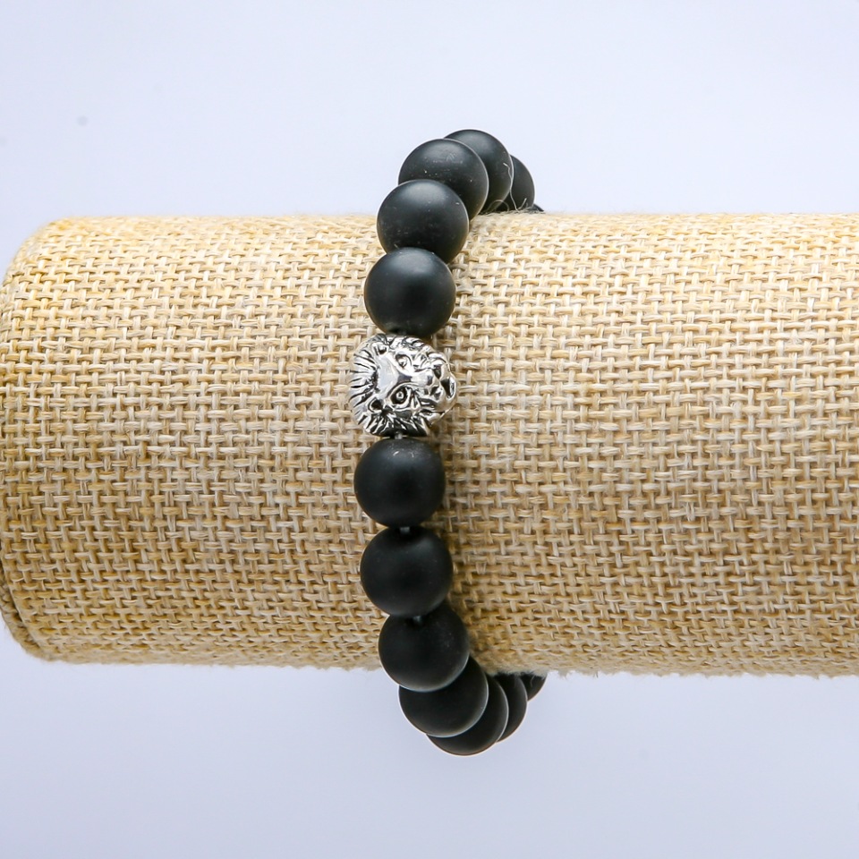 Shungite Bracelet 'Lion' 10mm