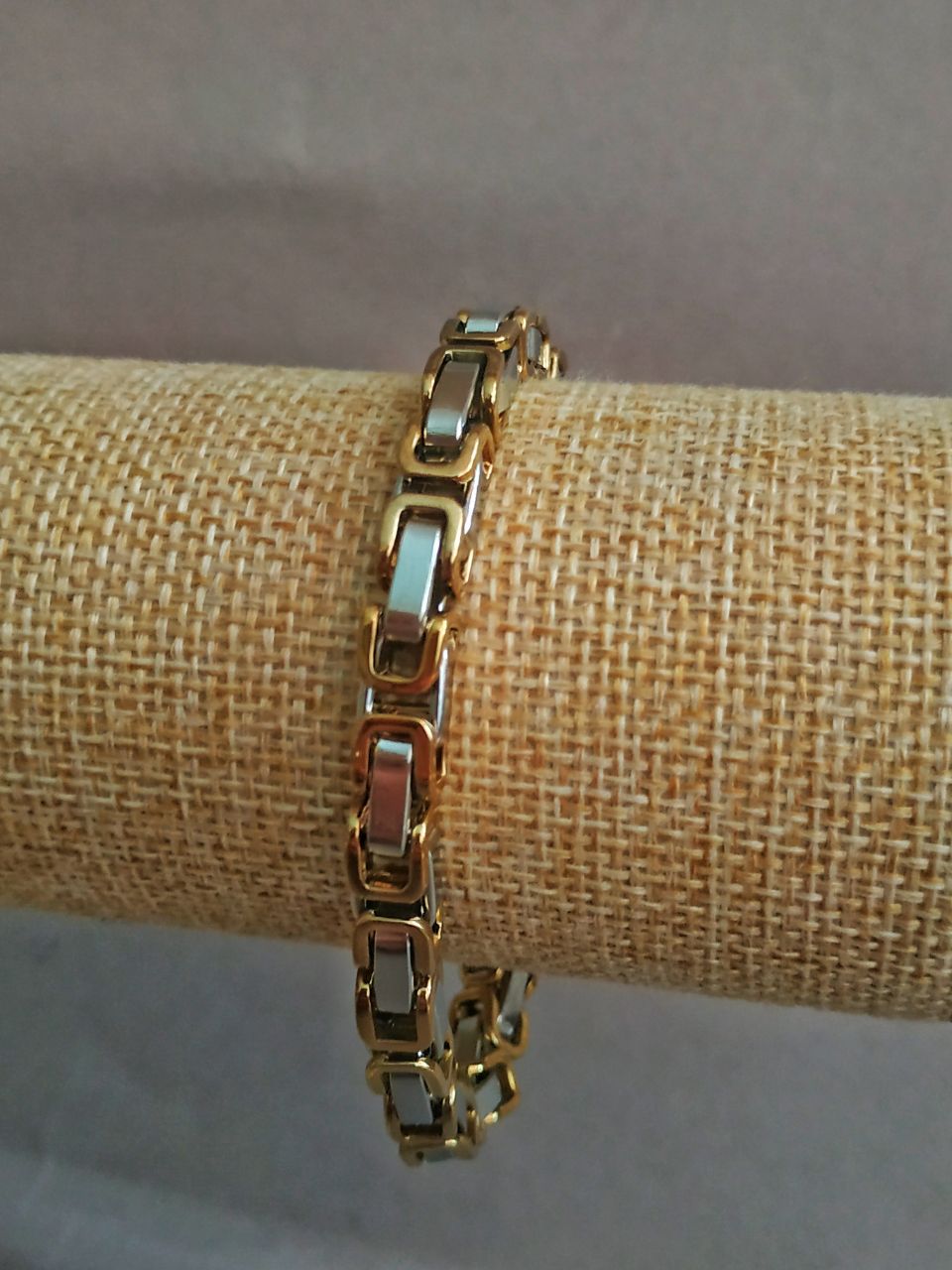 Bracelet Xuping 18K Gold Plating and Rhodium, length 20 cm, thickness 6.6 mm +