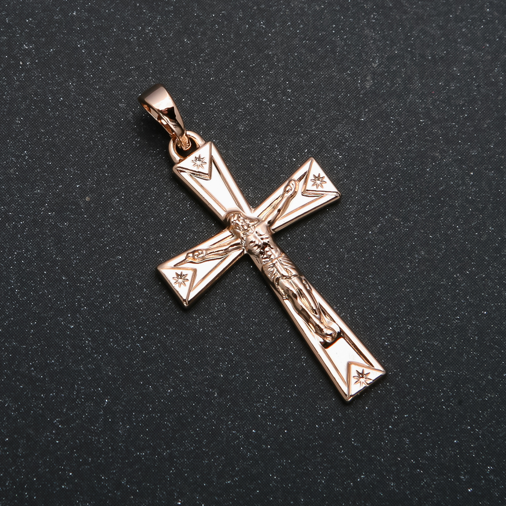 Xuping Pendant 18K Gold Plating Cross, 36×18 mm +