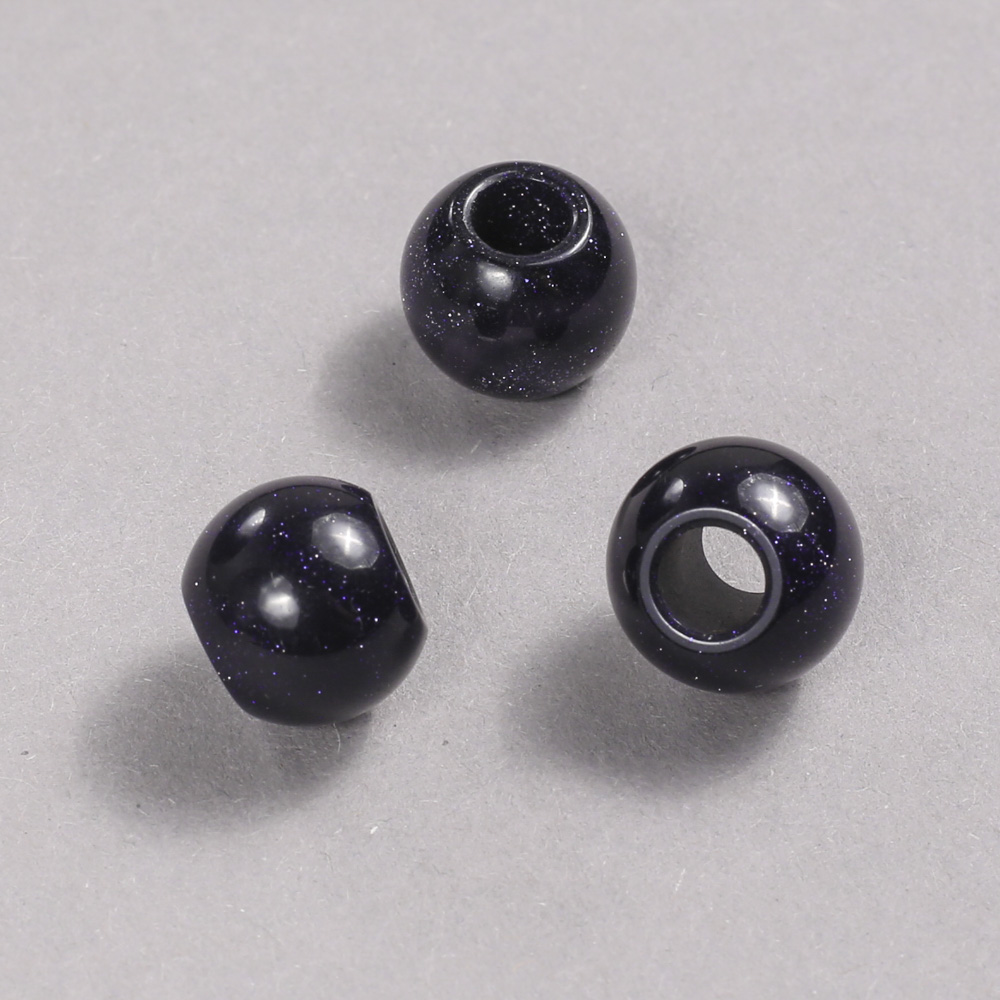 Pandora Bead Aventurine 'Blue Sand' Cairo Night 14x12mm, hole diameter 5.5mm