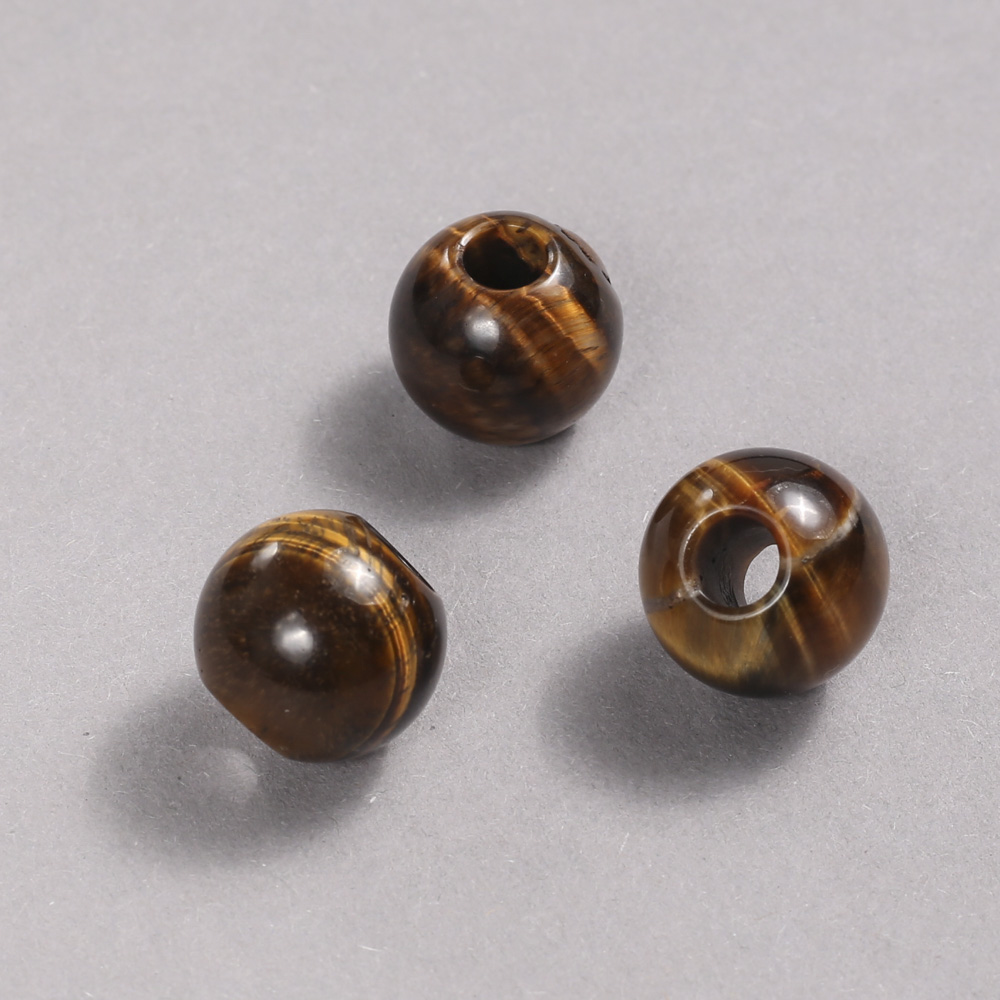 Pandora Bead Natural Stone Tiger's Eye 16x14 mm + -, hole diameter 5.5 mm +