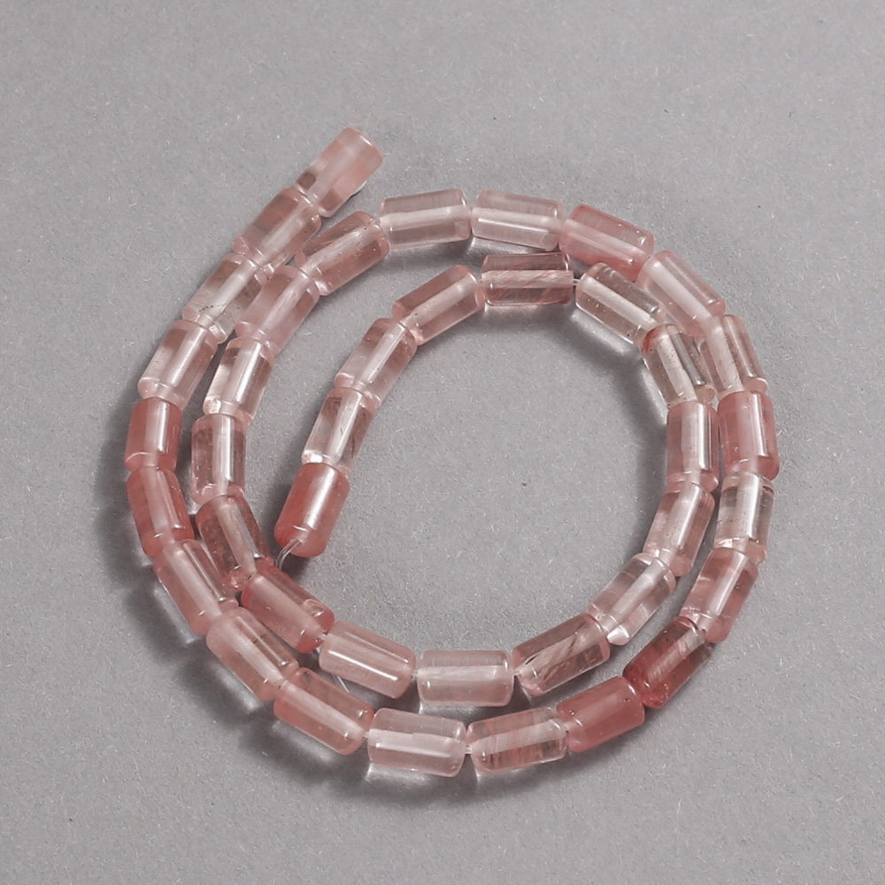 Beads on a strand of natural Chalcedony, smooth cylindrical, diameter 10x6 mm + -, length 41 cm +