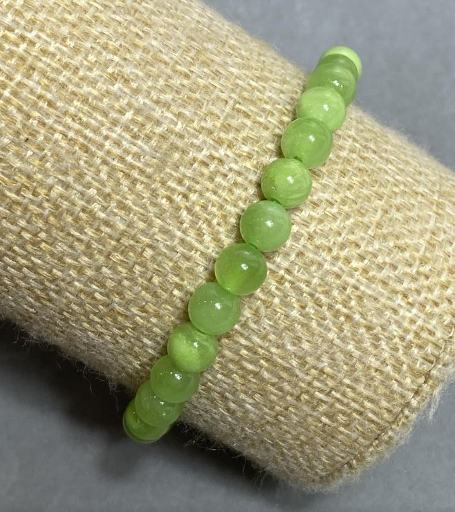 Elastic bracelet made of natural Onyx beads, smooth, 6 mm diameter+