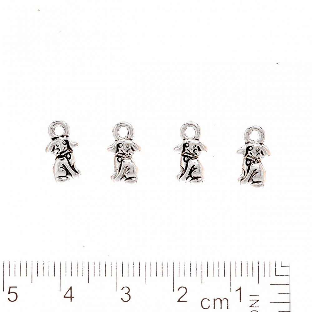 Dog Pendant Findings 12x6mm, packaging 20 g, ±37 pcs