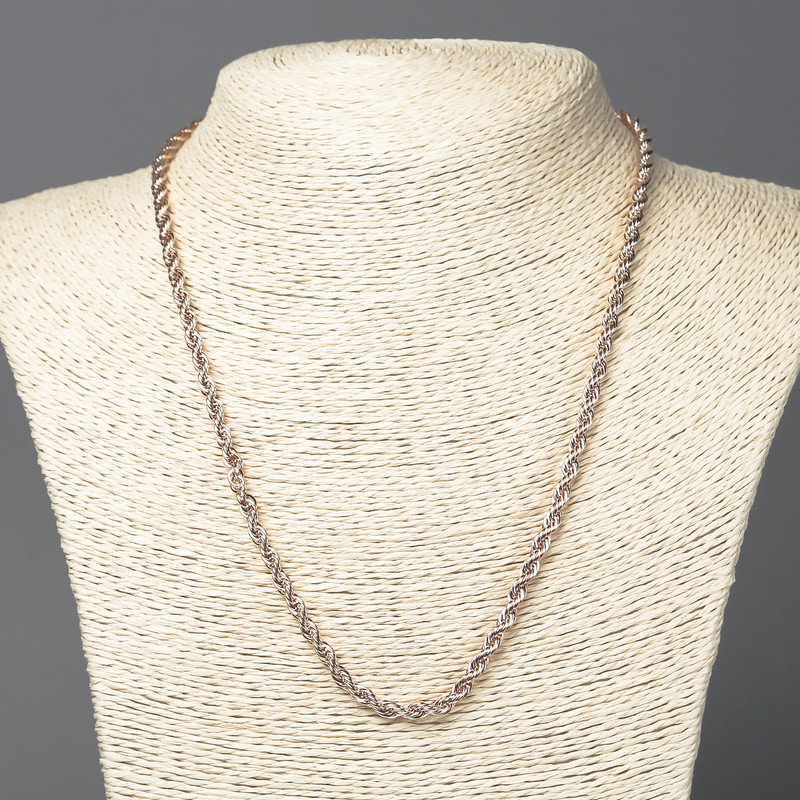 Xuping Chain with 18K Gold Plating, 4 mm Thick, 50 cm Long