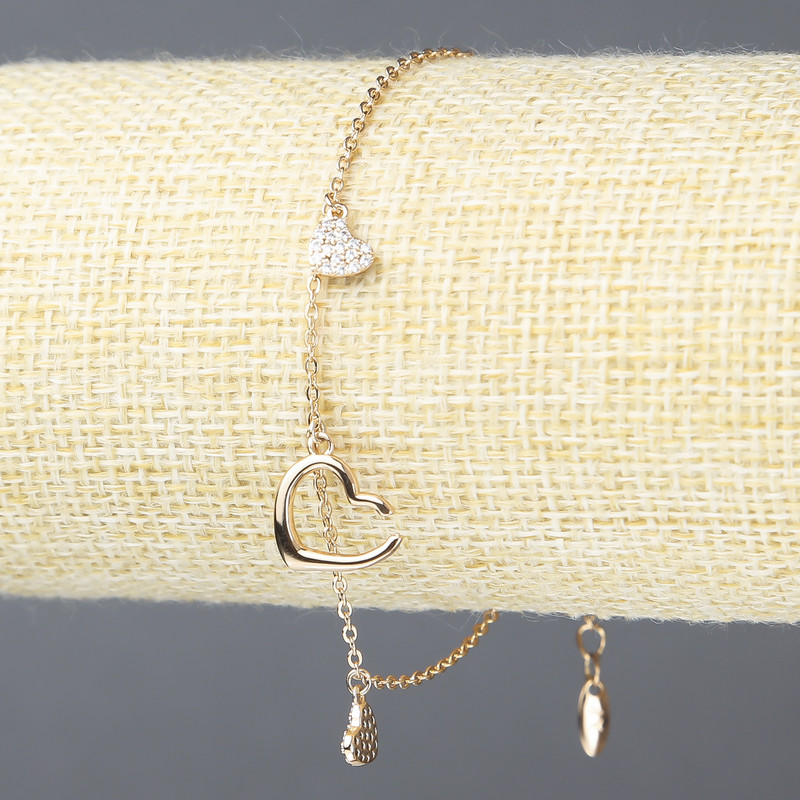 Xuping Bracelet 18K Gold Plating with White Crystals