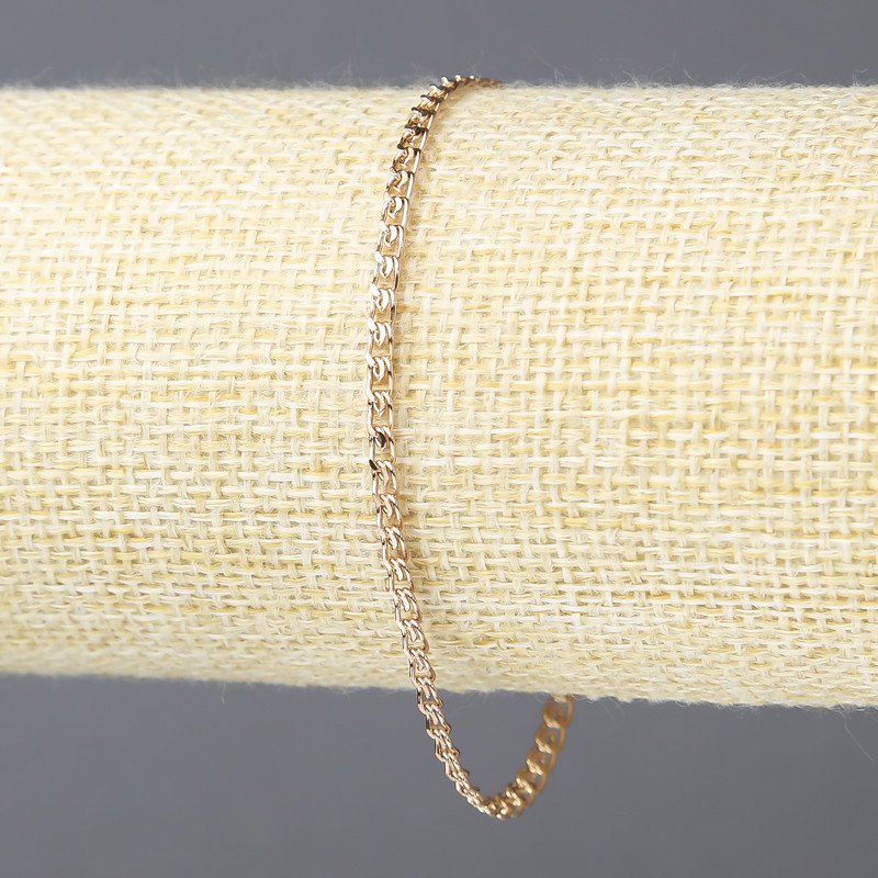 Xuping Bracelet 18K Gold Plating with White Crystals, 3 mm Thickness + -, 18 cm Length +