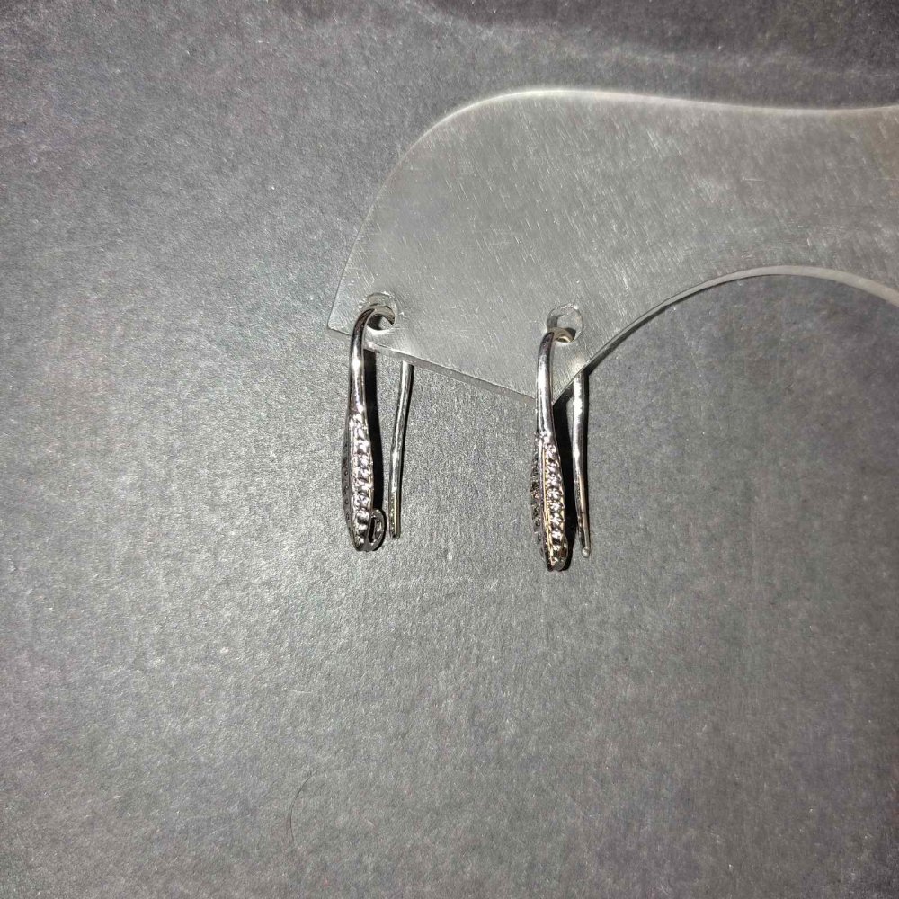 Ear wires for earrings, light metal, 19×3 mm, pair