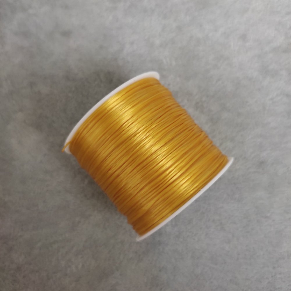 Craft Elastic Cord on Spool, Yellow, 30 m