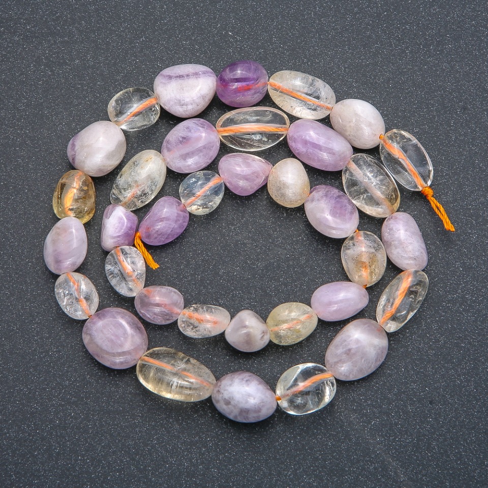 Assorted Faceted Beads, 10x6 mm diameter, 40 cm length +