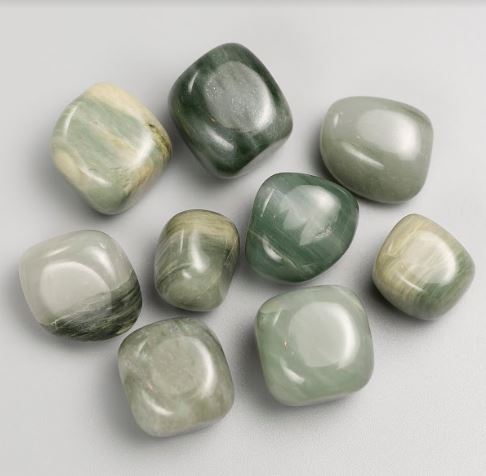 Souvenir natural seraphinite with faceting, 21×16 mm (+/-), 100 g pack