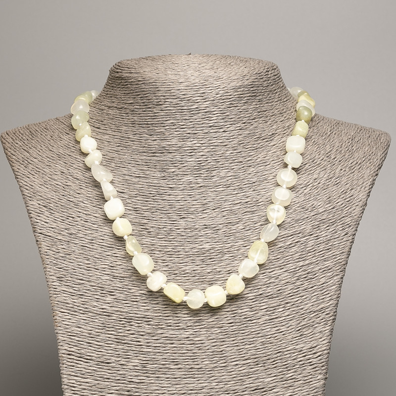 Onyx Necklace with Tumbling, bead diameter 5x8-10 mm, length 50 cm
