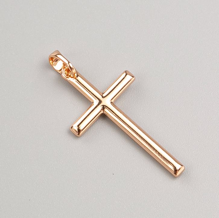 Xuping Cross Pendant, 18K Gold Plated, 30×16 mm+