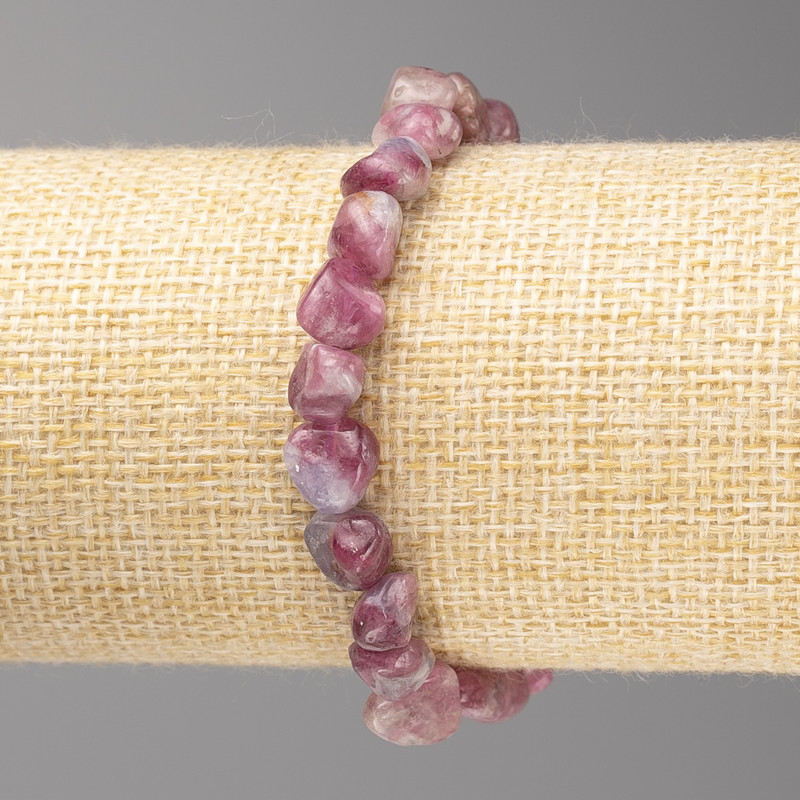 Tourmaline Stone Bracelet - Faceted, 8x8 mm diameter ± on elastic, length 18 cm