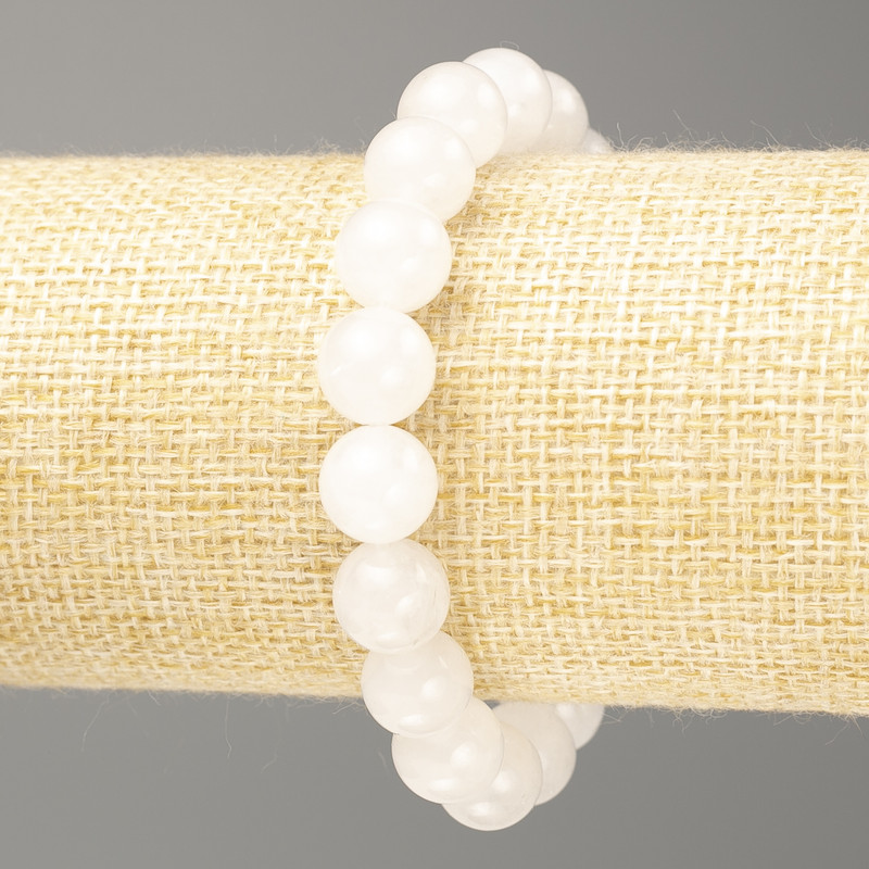 Bracelet made of white quartz (synthetic acrylic)