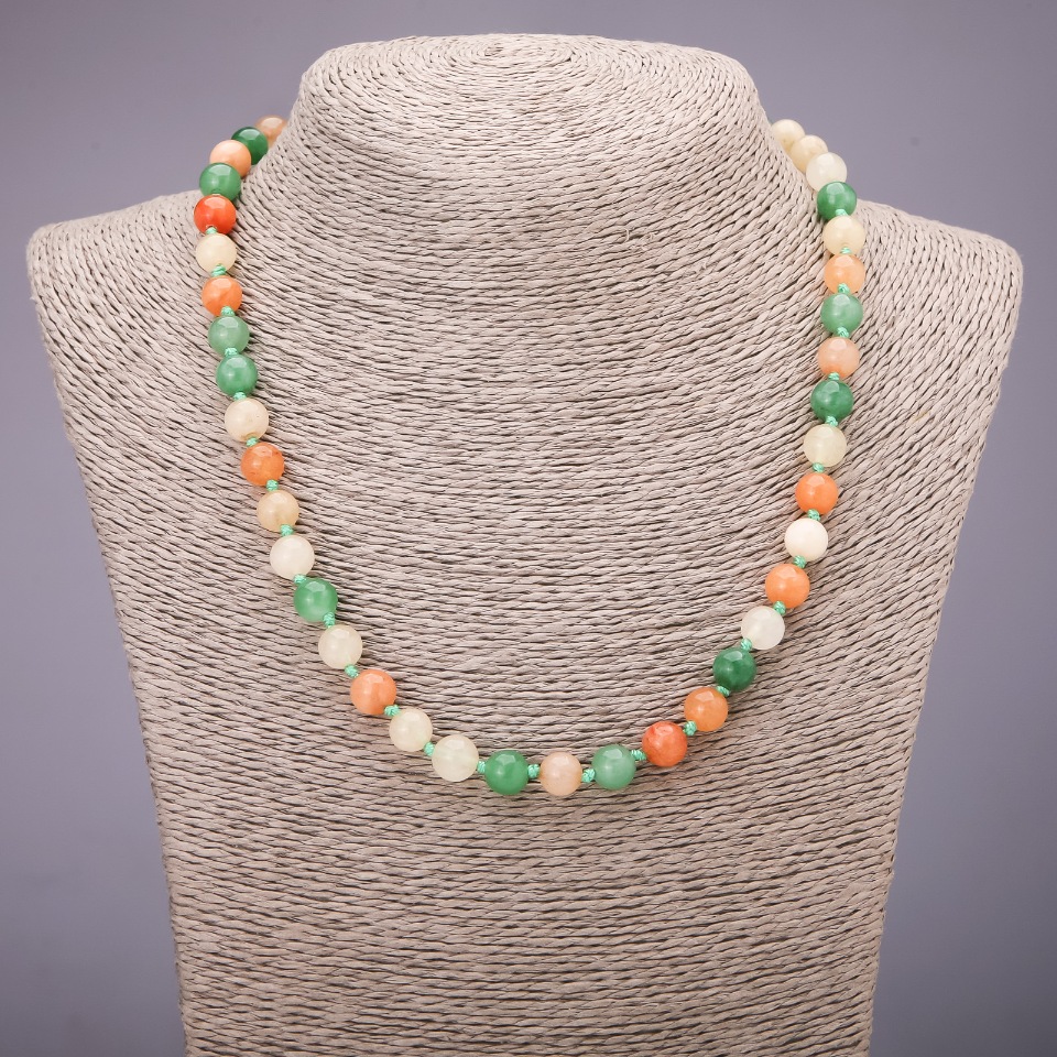 Necklace 'Assortment' - smooth beads, 8 mm diameter, 45 cm length