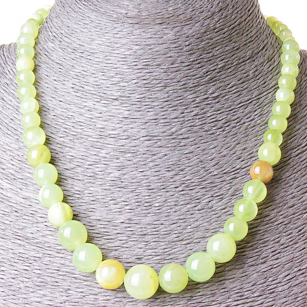 Onyx Bead Necklace, Graduated 6–14 mm, 47 cm