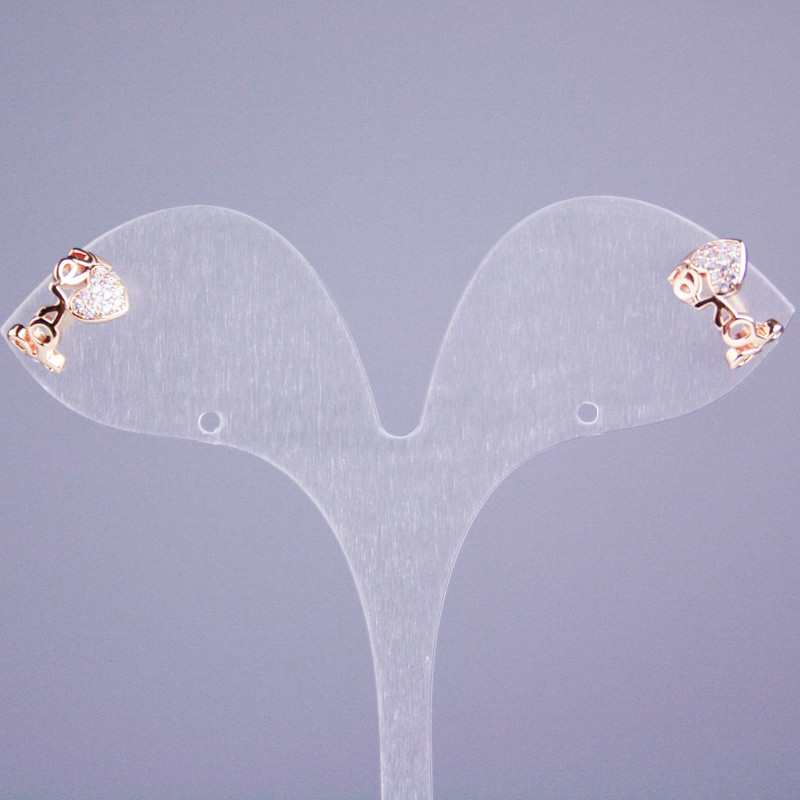 Kaf Xuping 18K Gold Plating White Crystals Love 10x8mm +