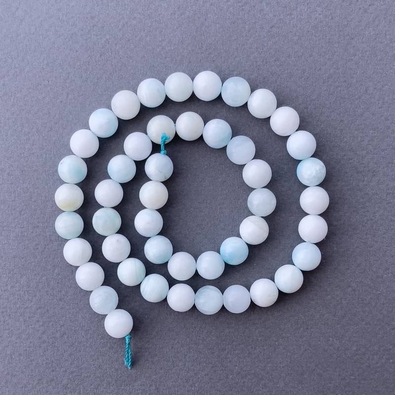 Hemimorphite Beads, Natural Stone, Smooth Round Beads, 8.5 mm Diameter, 39 cm Length