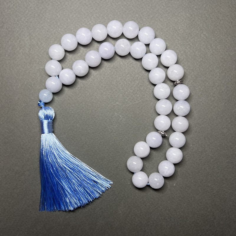 Aquamarine Beads - Natural Stone, Smooth Round Beads, 10 mm Diameter ±, 33 Beads, with Metal Inlays
